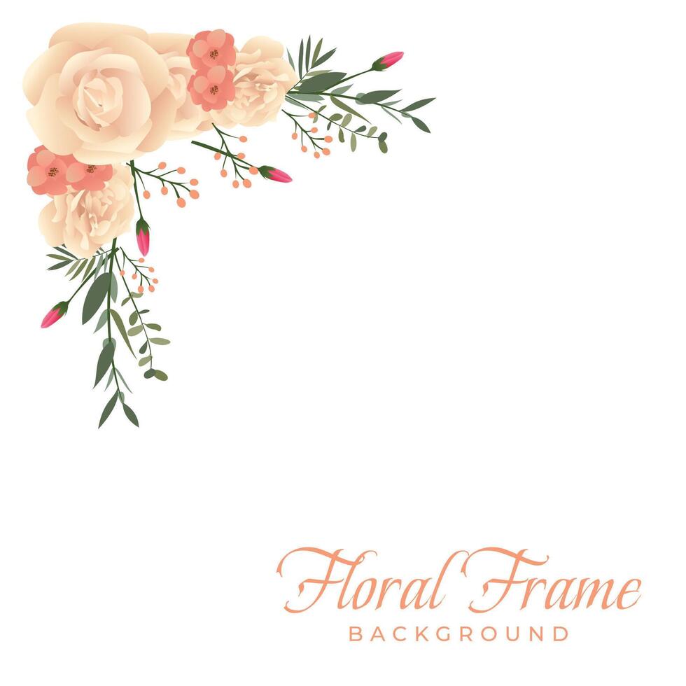 border with a bouquet of pink peonies which is perfect for decorating wedding invitations or greeting cards vector