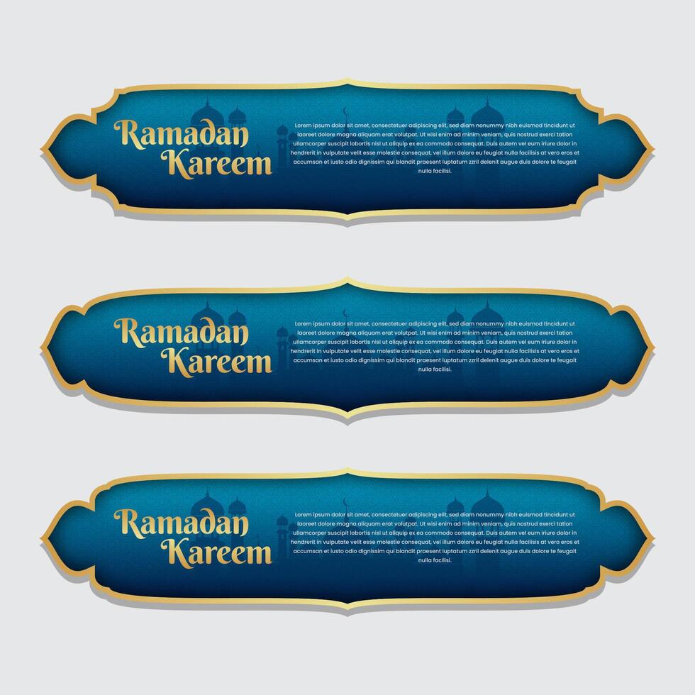 plantilla de banner islámico ramadan kareem vector