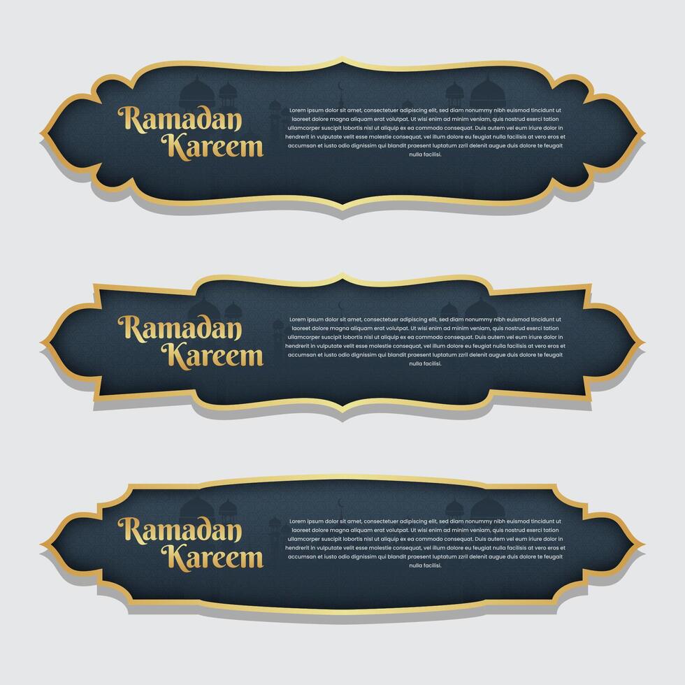 plantilla de banner islámico ramadan kareem vector