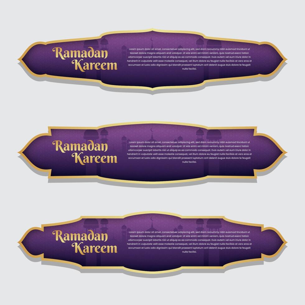 plantilla de banner islámico ramadan kareem vector