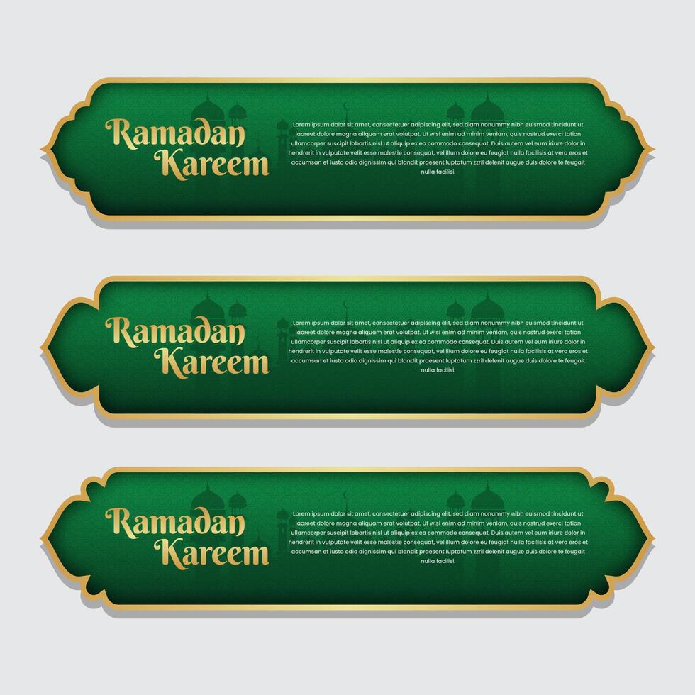 plantilla de banner islámico ramadan kareem vector