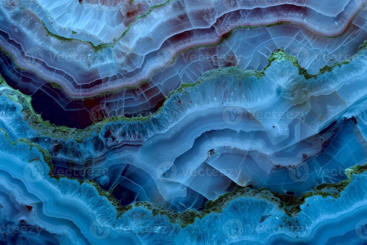 AI Generated abstract background made of blue onix with golden veins photo