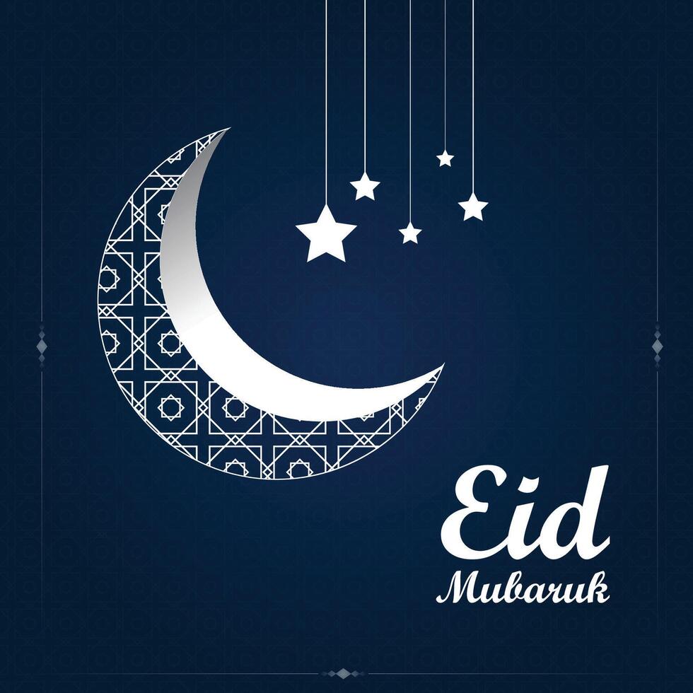 Eid mubarak islamic festival social media post template vector