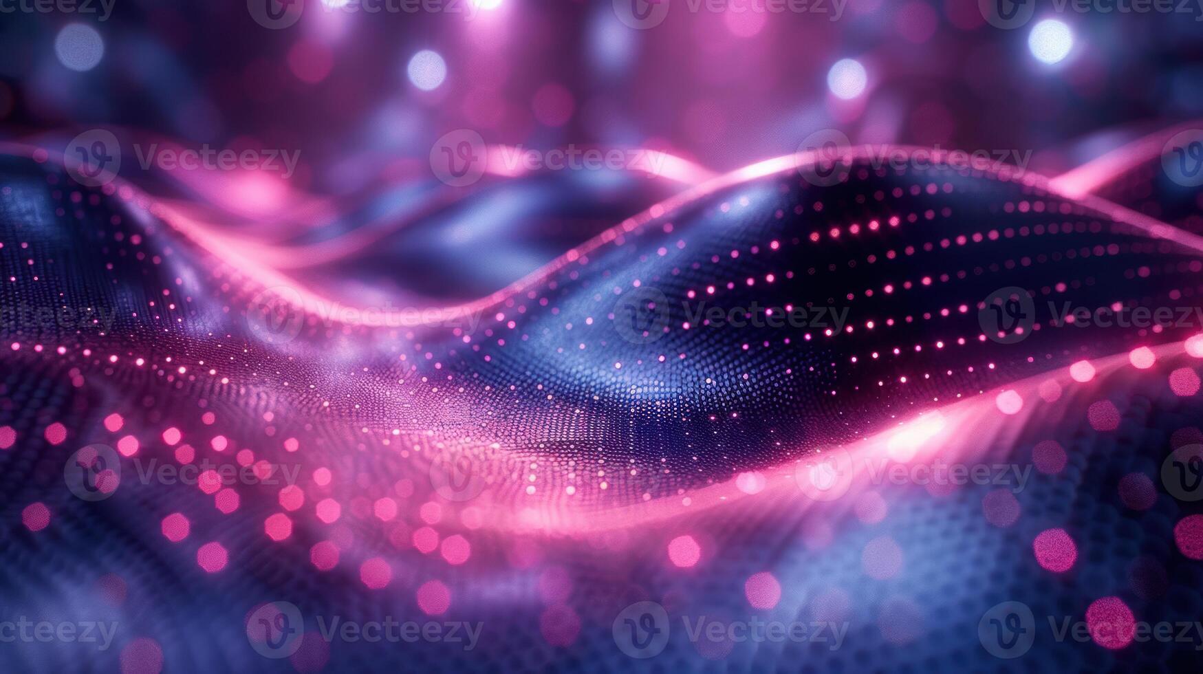 AI generated Vibrant color of abstract waves cyberspace background photo