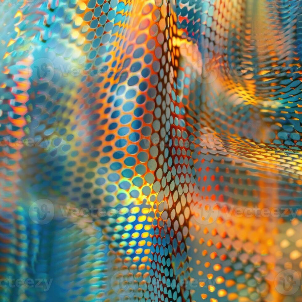 AI generated Close up image of an abstract pattern, in the style of ray tracing photo