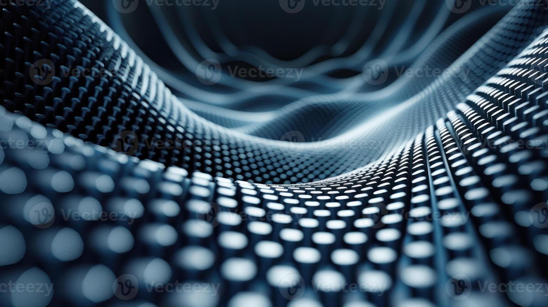 AI generated Abstract dotted grid wave background, carbon fiber texture photo