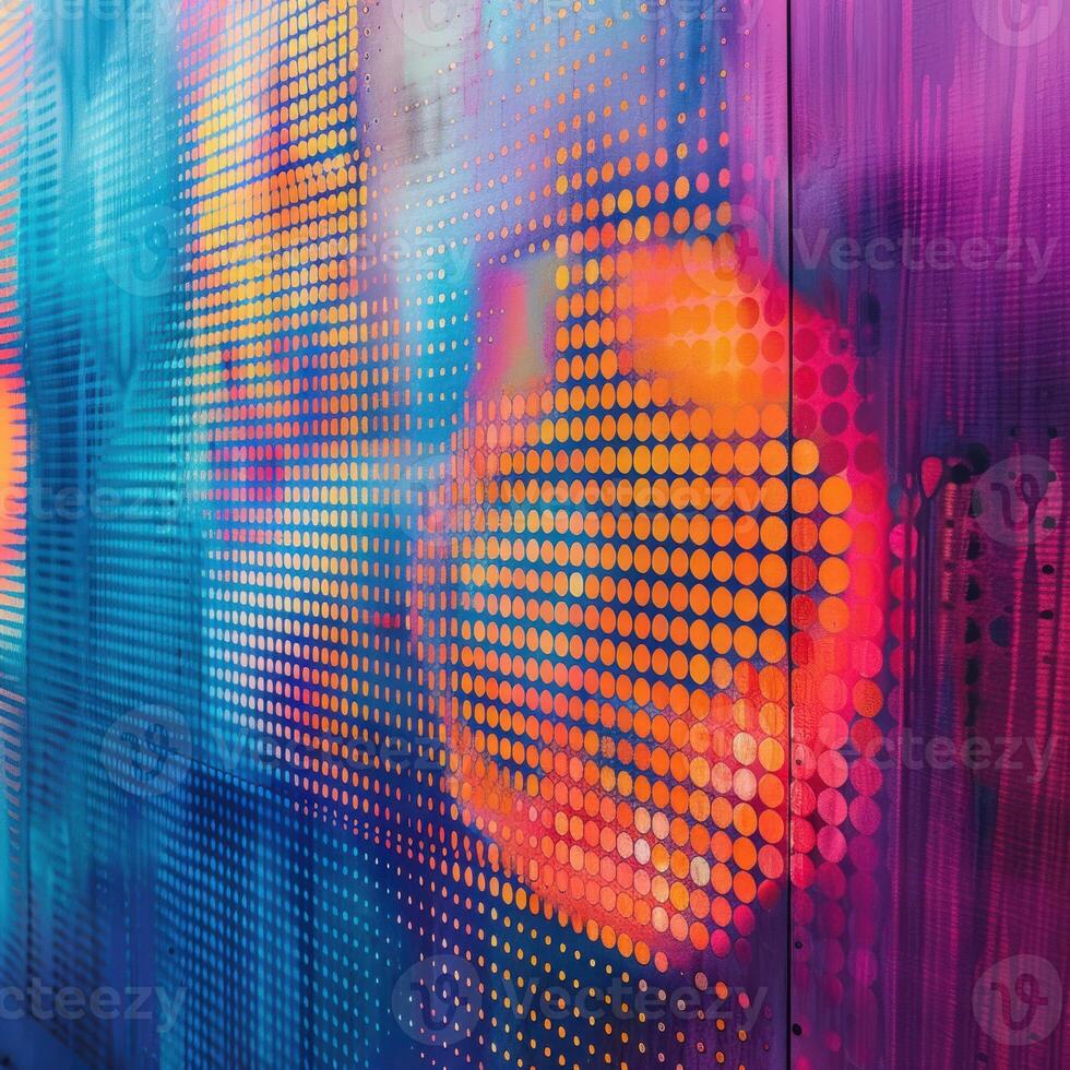 AI generated Dotted pattern background in colorful and vivid color photo