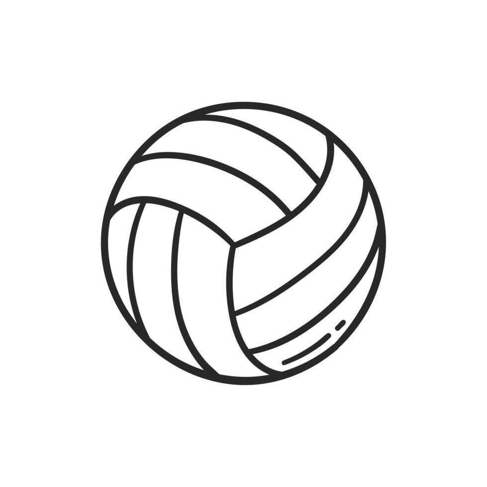 vóleibol pelota mano dibujado garabatear estilo vector