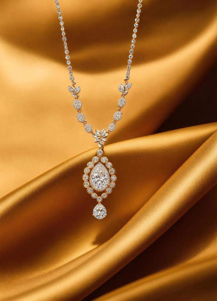 AI generated Diamond jewelry luxury and fashion jewelry. ai generative photo