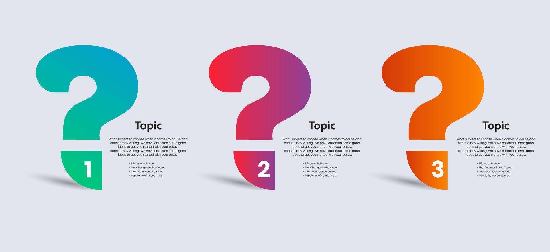 Question Options of infographic templates design used in business and finance process vector, illustration vector