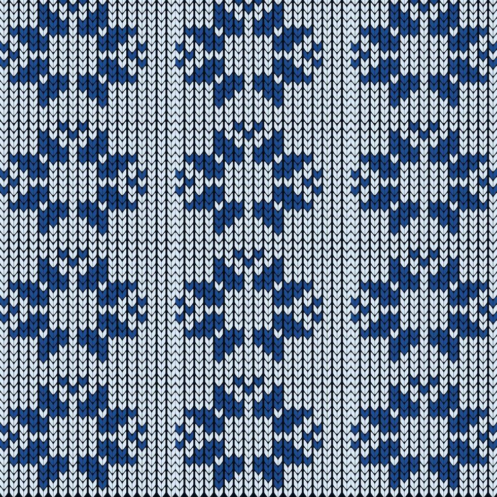 Winter Holiday Sweater Design. Seamless Knitted Pattern, Sweater Design, Blue knitting sweater pattern vector illustration