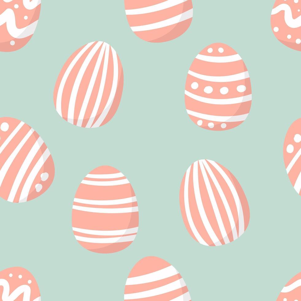 Vector Illustration Of Pastel Easter Eggs With Pattern