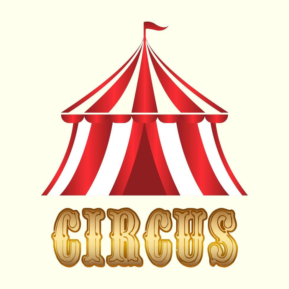 Circus tent icon or logo. Carnival, festival, fair marquee top sign. Funfair symbol. vector