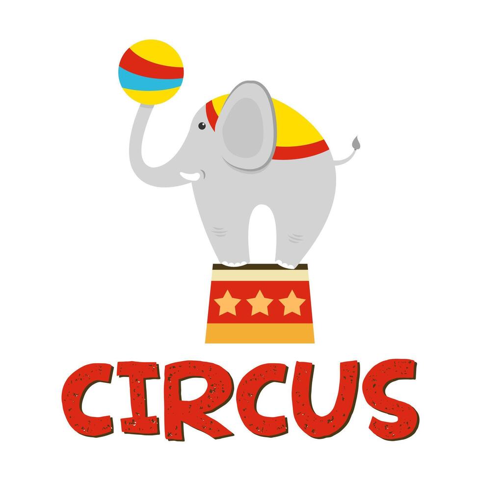 circo vector arte, iconos, y gráficos elefante