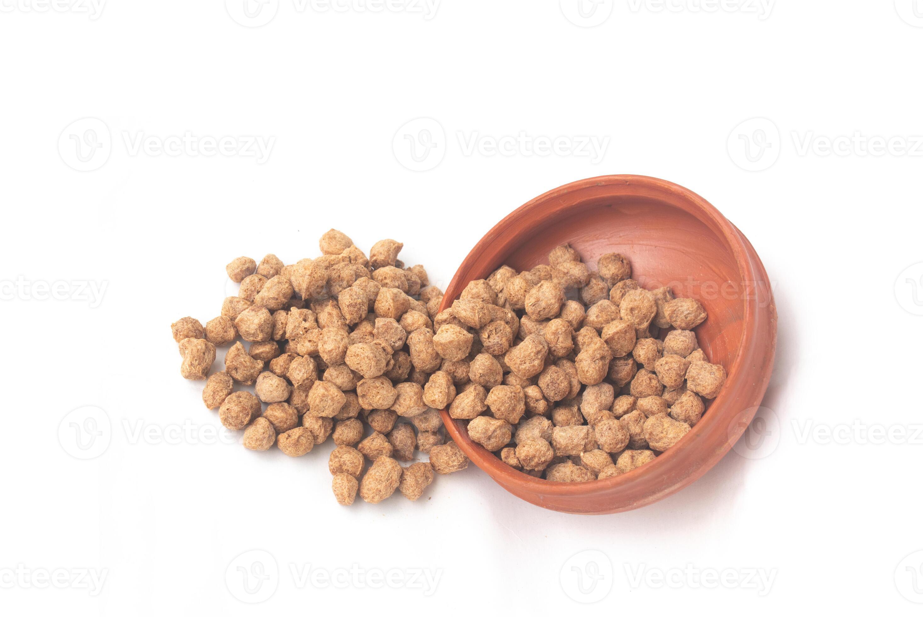 Textured vegetable protein, also known as textured soy protein, soy