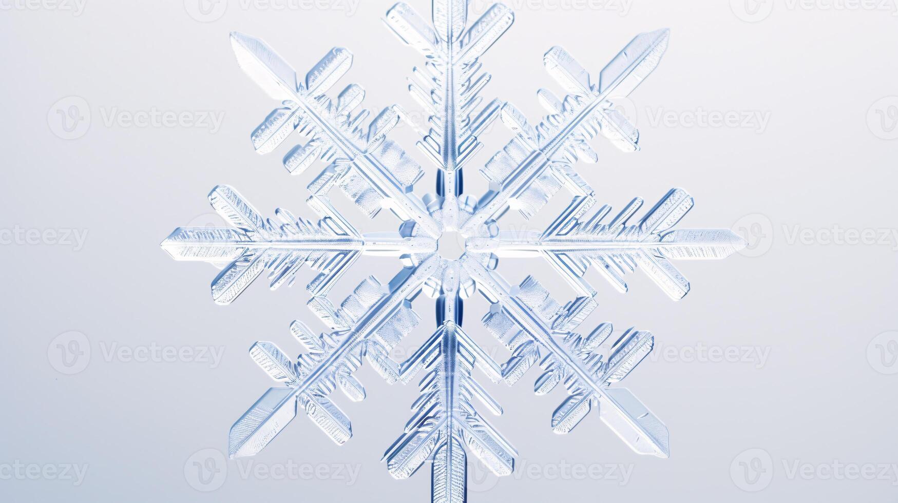 AI generated Macro shot of christalin structure of a snowflake photo