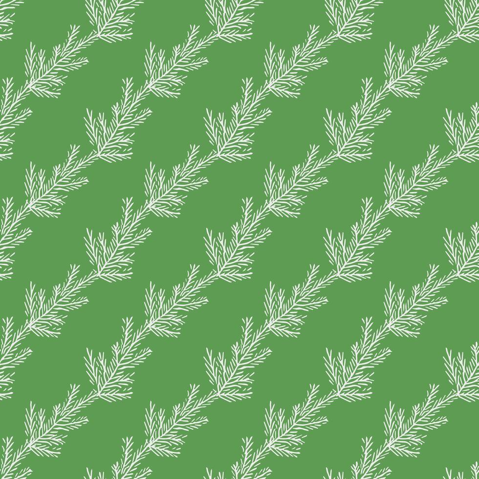 Seamless christmas tree pattern. New year background. Doodle illustration with christmas tree vector