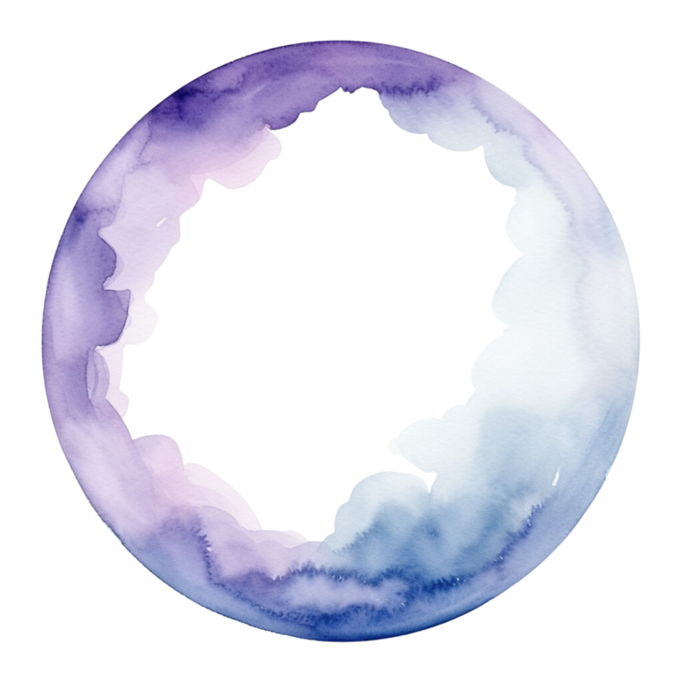 AI generated Round watercolor banner clip art png