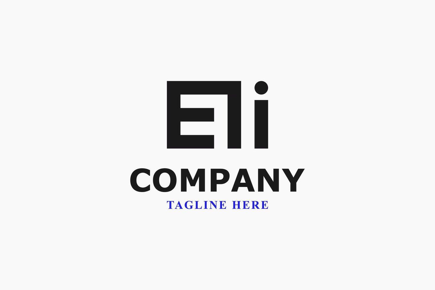 letter e i i monogram modern logo vector