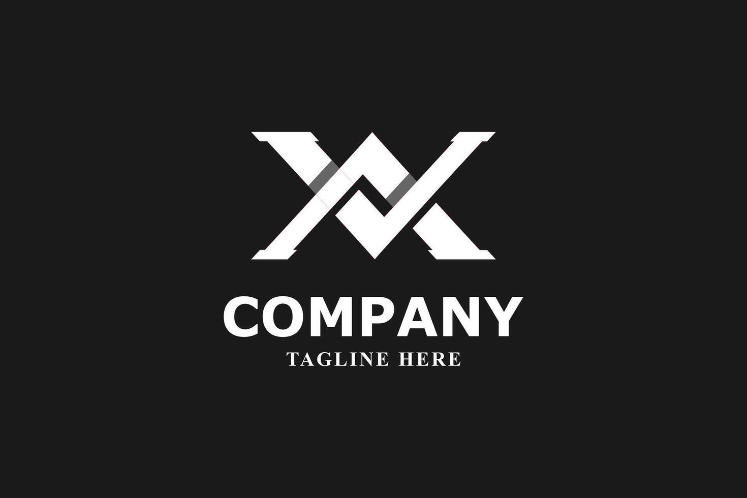 letter x and a v monogram modern logo vector