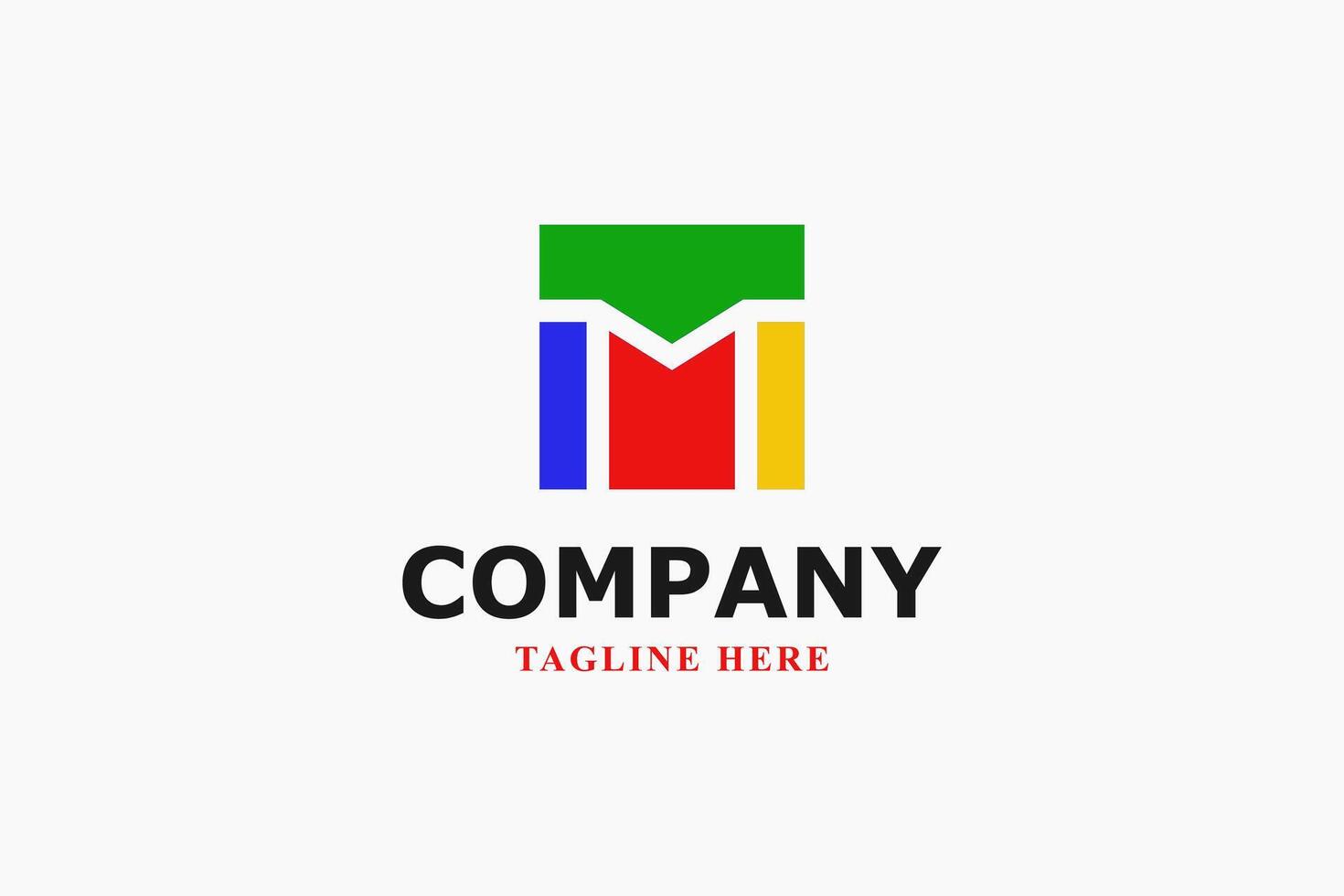 letter m and modern colorful logo vector
