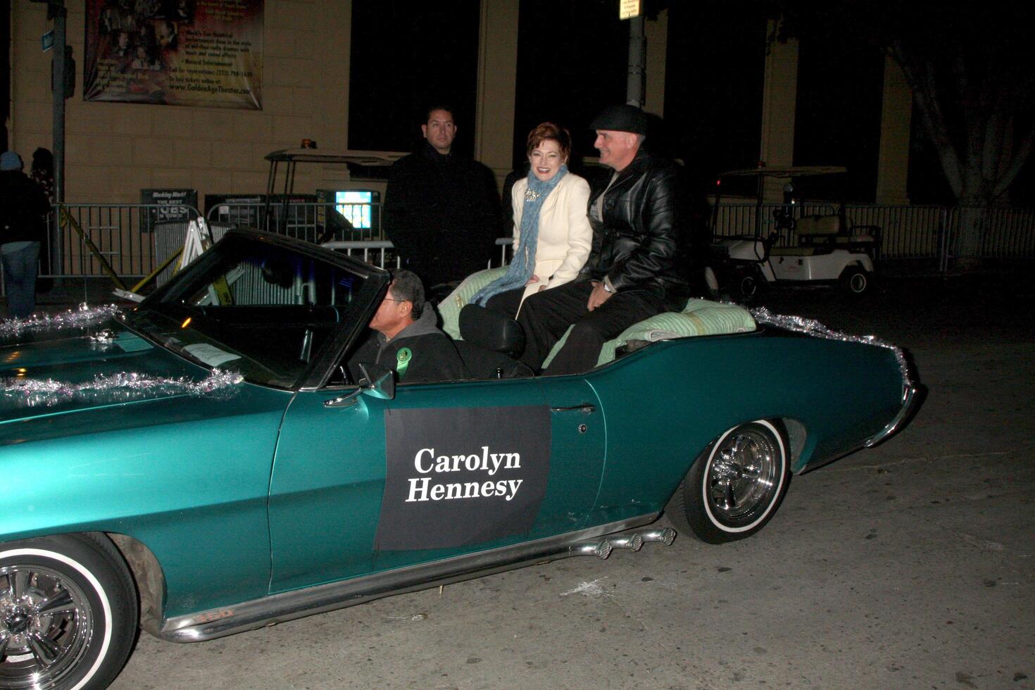 LOS ANGELES - NOV 28  Carolyn Hennesy, husband Donald Agnelli arrives at the 2010 Hollywood Christmas Parade at Hollywood Boulevard on November 28, 2010 in Los Angeles, CA photo