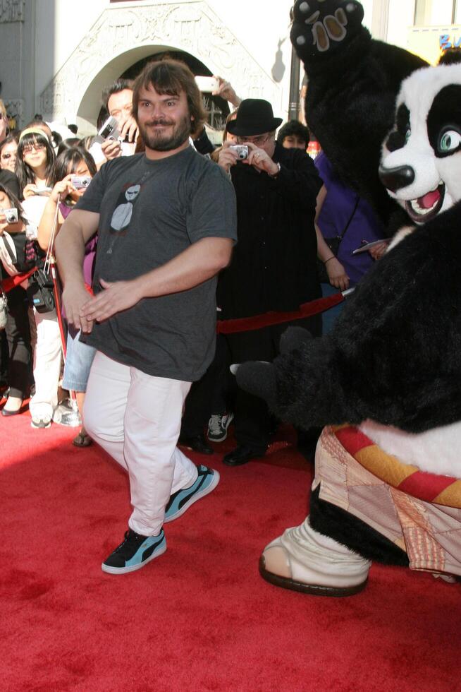 Jack Black  arriving at the Kung Fu Panda   Secrets of the Furious Five  DVD Debut at Gauman's Chinese Theater in Los Angeles, CA on  November 9, 2008 photo