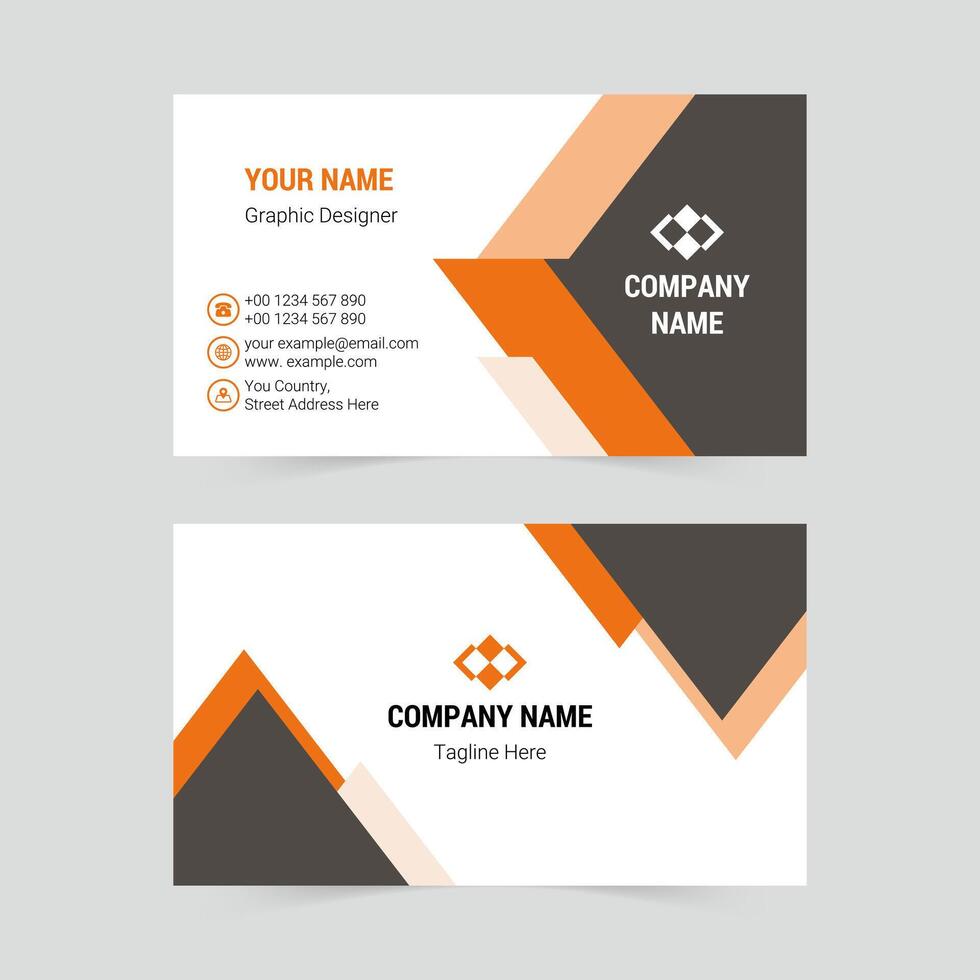 Modern company business card template vector