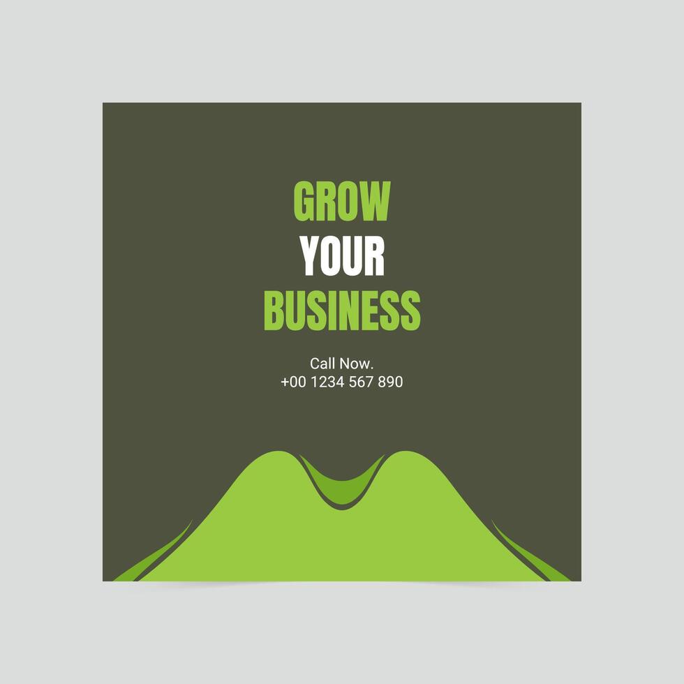 verde moderno crecer tu negocio social medios de comunicación cubrir modelo vector