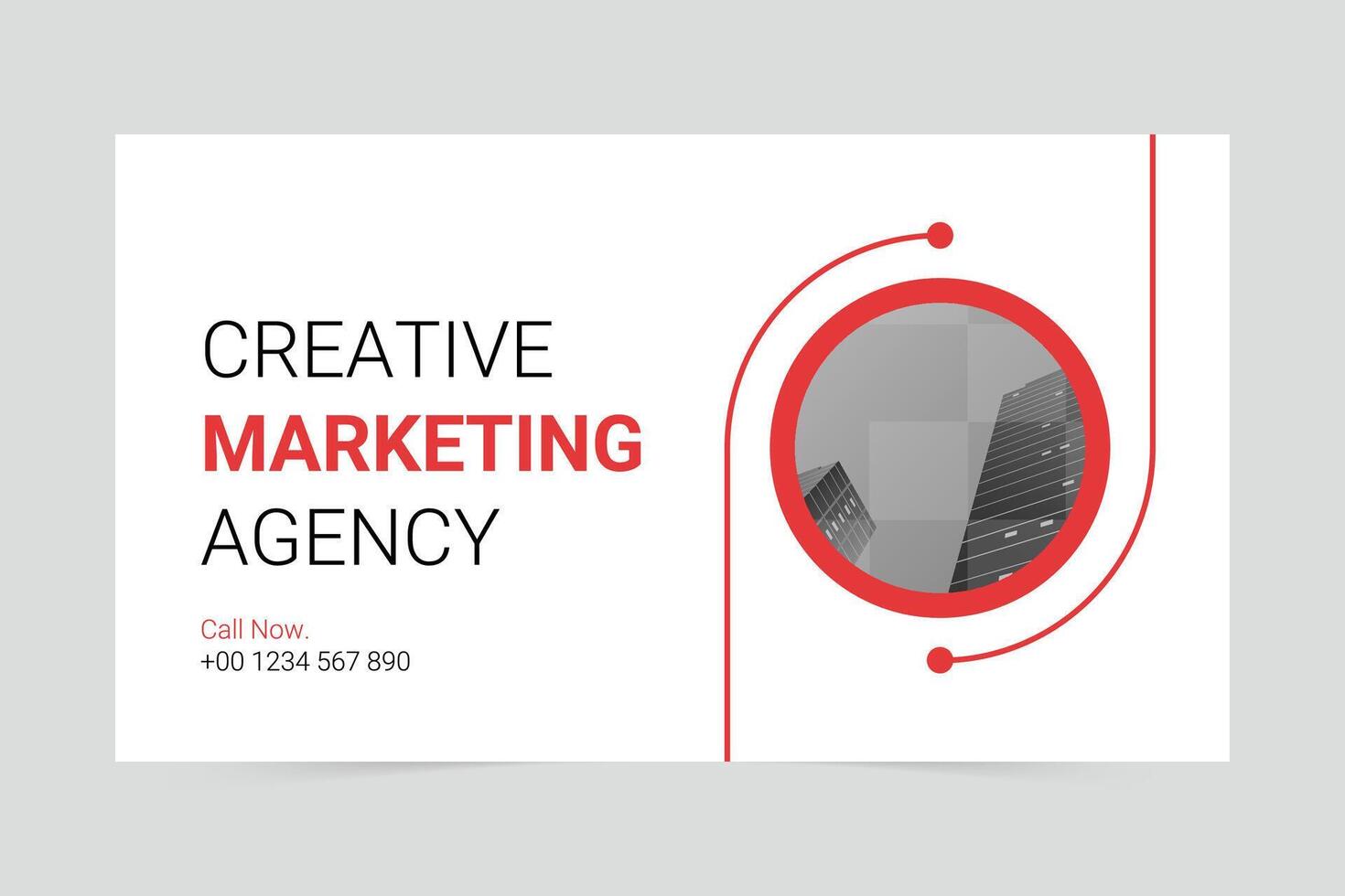 Creative digital marketing agency social media cover template vector