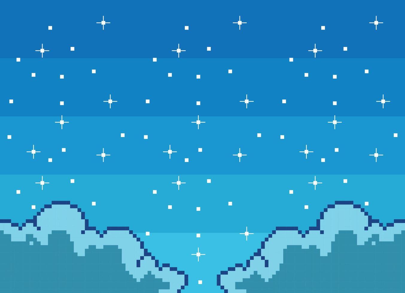 Cloud Night Pixelation Background vector