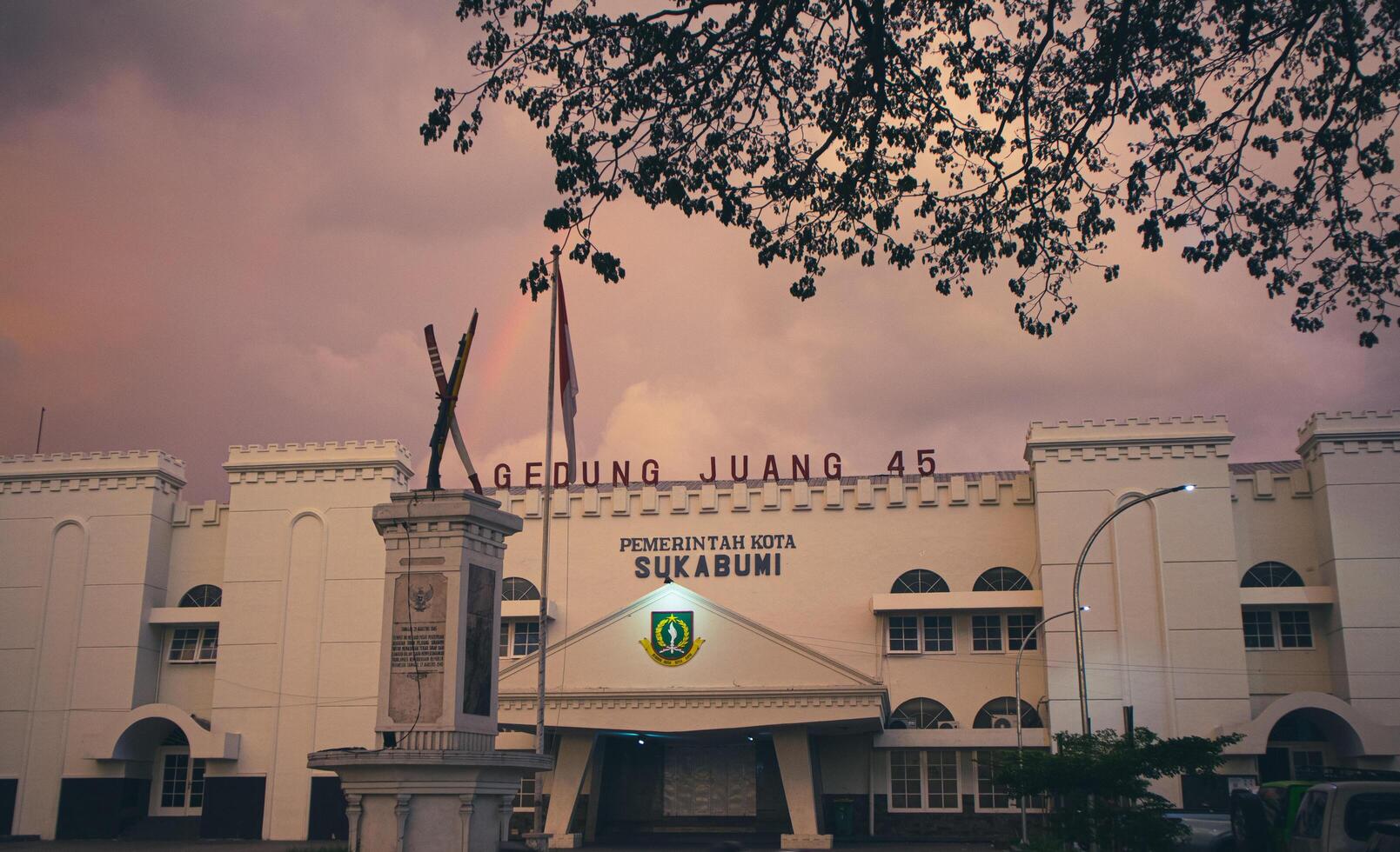 Sukabumi, Indonesia - January 14th 2024 - Gedung Juang 45 Sukabumi City Government in afternoon photo