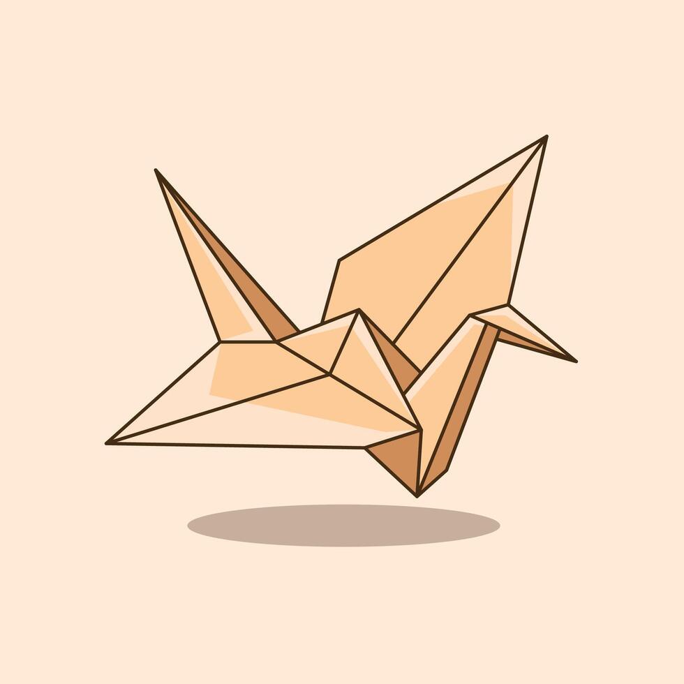 Swan Origami Pastel vector