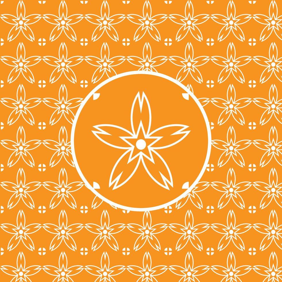 Tile Flower Star Pattern Background vector