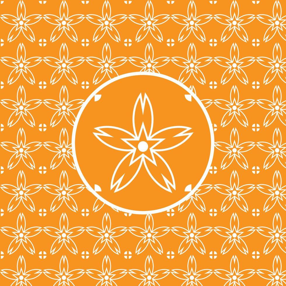 Tile Flower Star Pattern Background vector