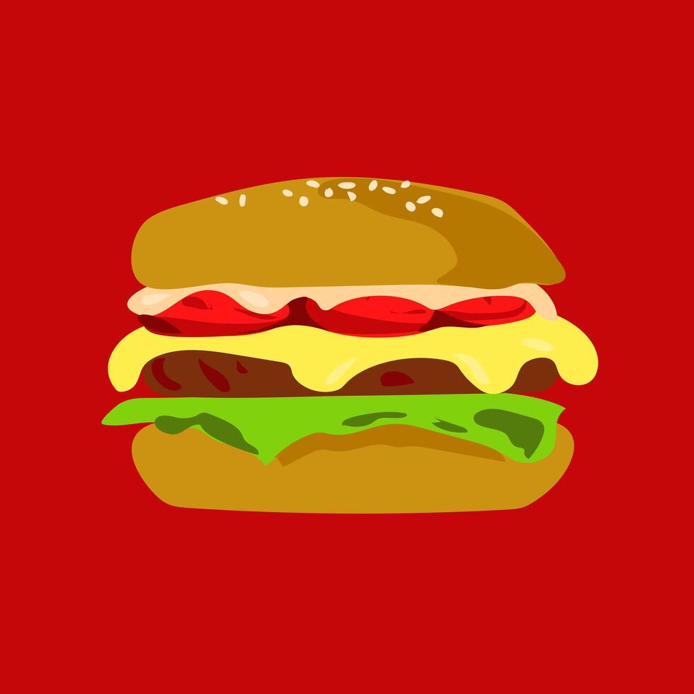 vector de dibujos animados de hamburguesa