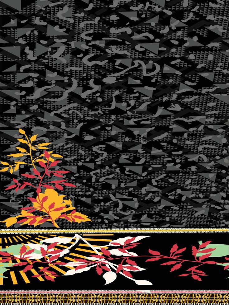 Textile Digital Design Fabric Print Wallpaper Stock vector