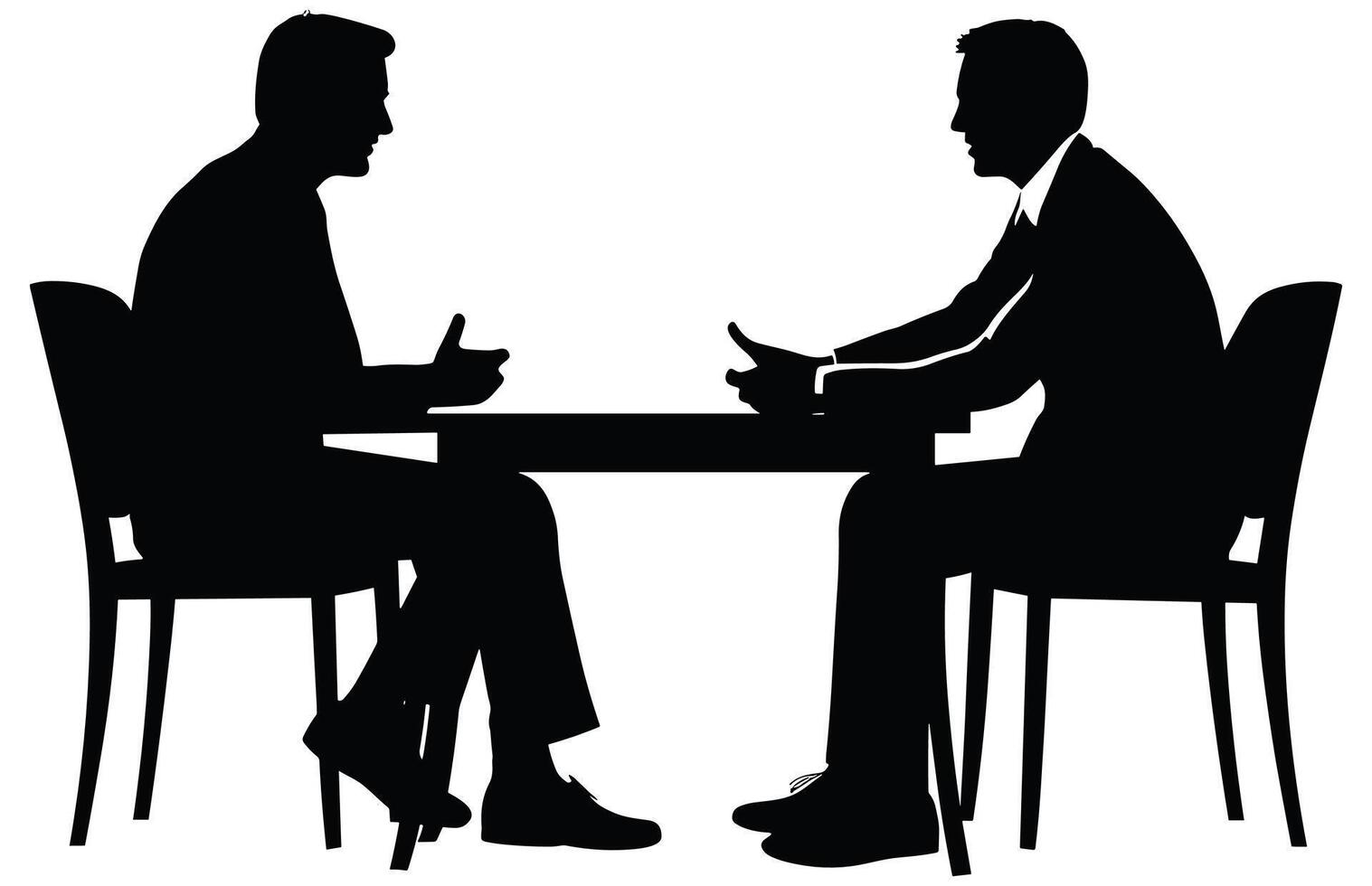 Journalists are interviewing silhouette,Press conference of reporters,Silhouette of interviewing Journalists. vector