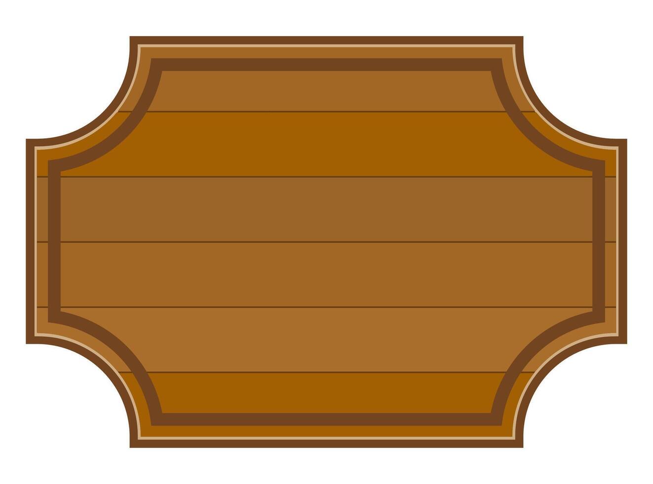 wooden board made of wood cartoon stock vector illustration isolated on white background