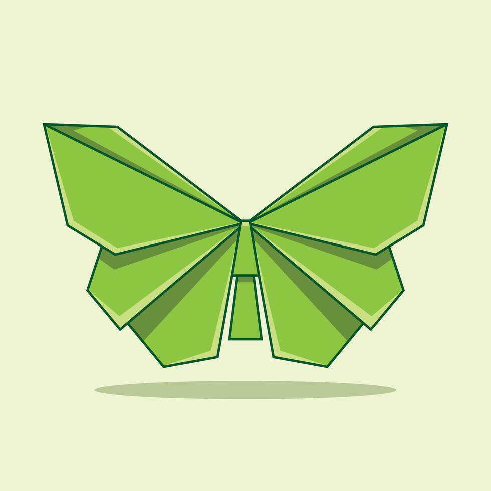 Butterfly Origami Green vector