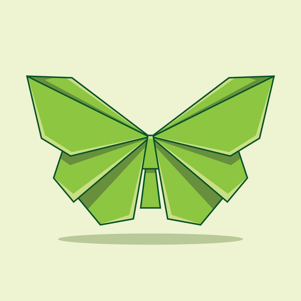 Butterfly Origami Green vector