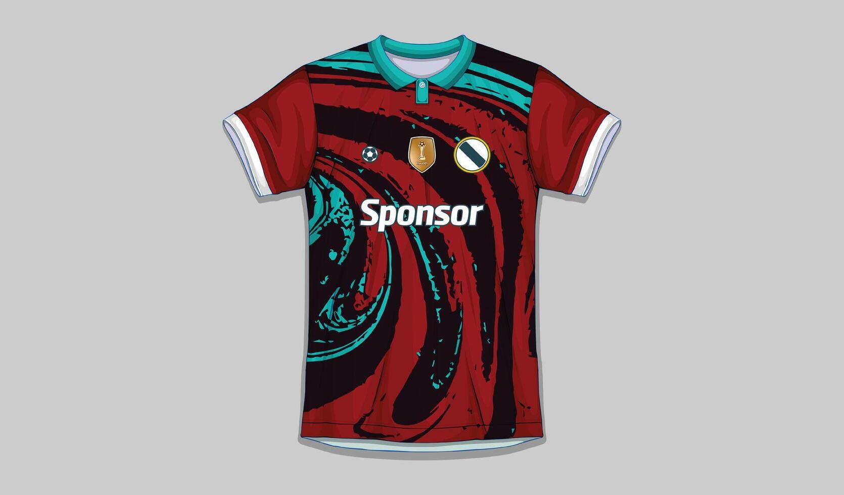 vector sports shirt design ready to print - football shirt for sublimation