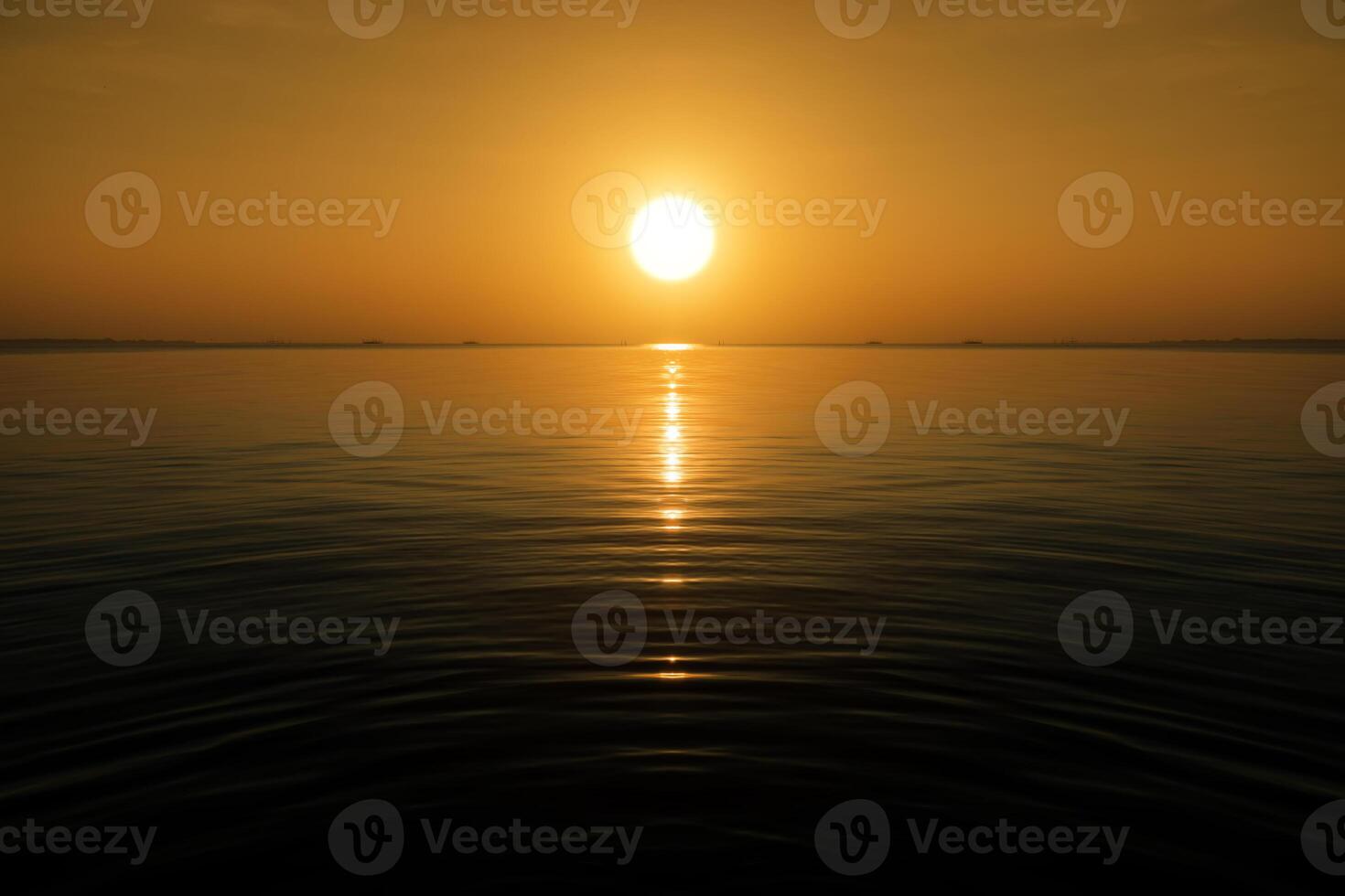 Sunset sky on the lake photo