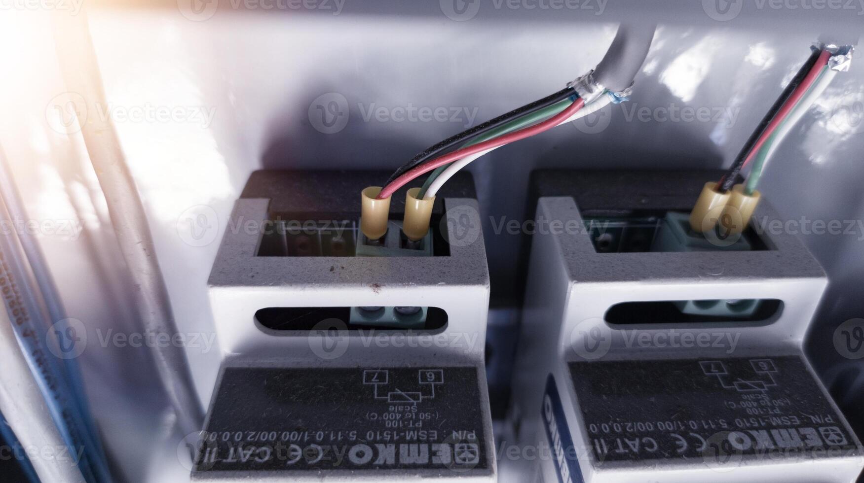 Temperature control of the chiller machine, Showing the temperature is high.chiller problem and high temperature.trouble machine of chiller system. photo