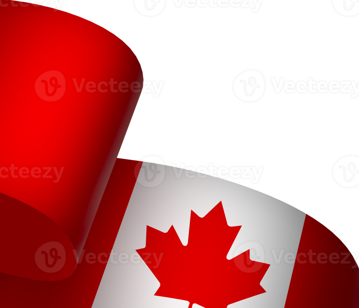 Canada flag element design national independence day banner ribbon png
