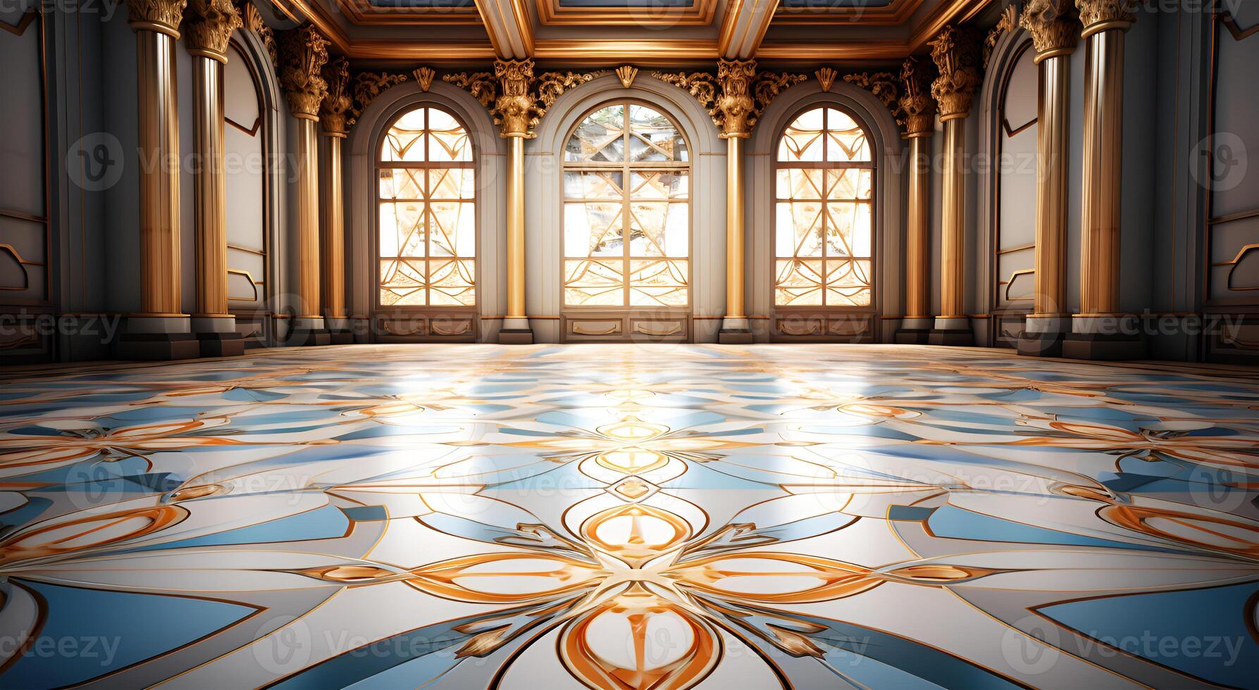 AI generated Vinyl pattern tile for home decoration that is used on floors photo