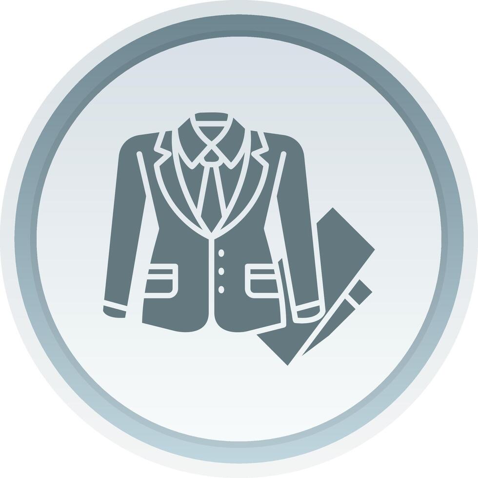Business suit Solid button Icon vector