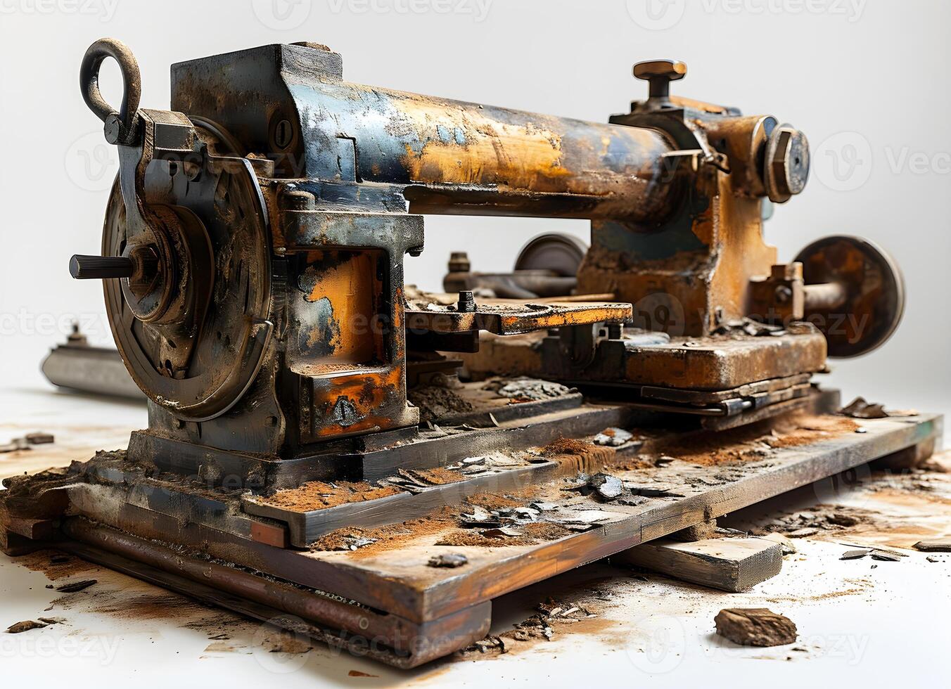 AI generated View of a Beautiful block printing modern machine photo