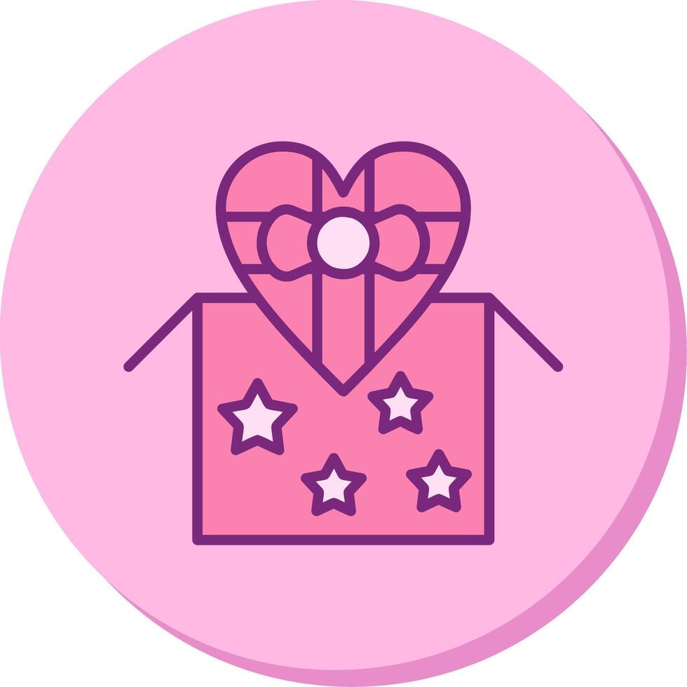 corazón caja vector icono