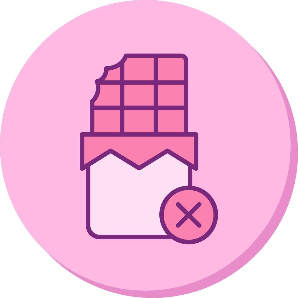 No chocolate vector icono